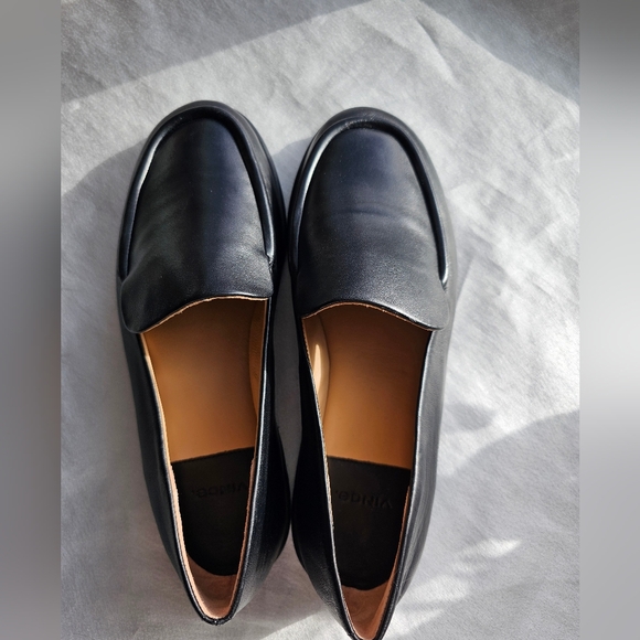 VINCE Women Sloan Black Leather Loafer Sz 8.5
